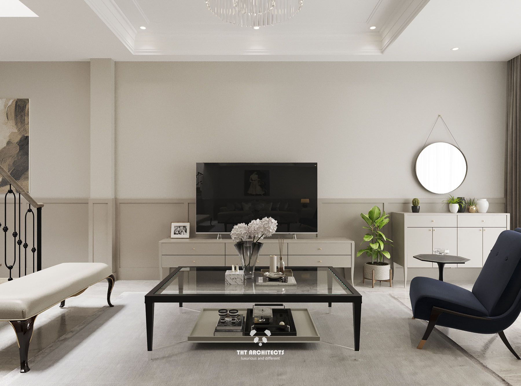 tht architects - Nhà cô Nga Đà Lạt - phòng khách bếp 07